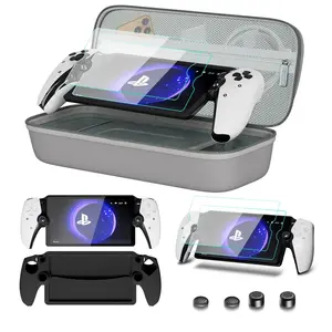 8-in-1 Accessories for PlayStation Portal – PS5 Carrying Case, Silicone Protective Cover, 2 Screen Protectors & 4 Thumb Grips
