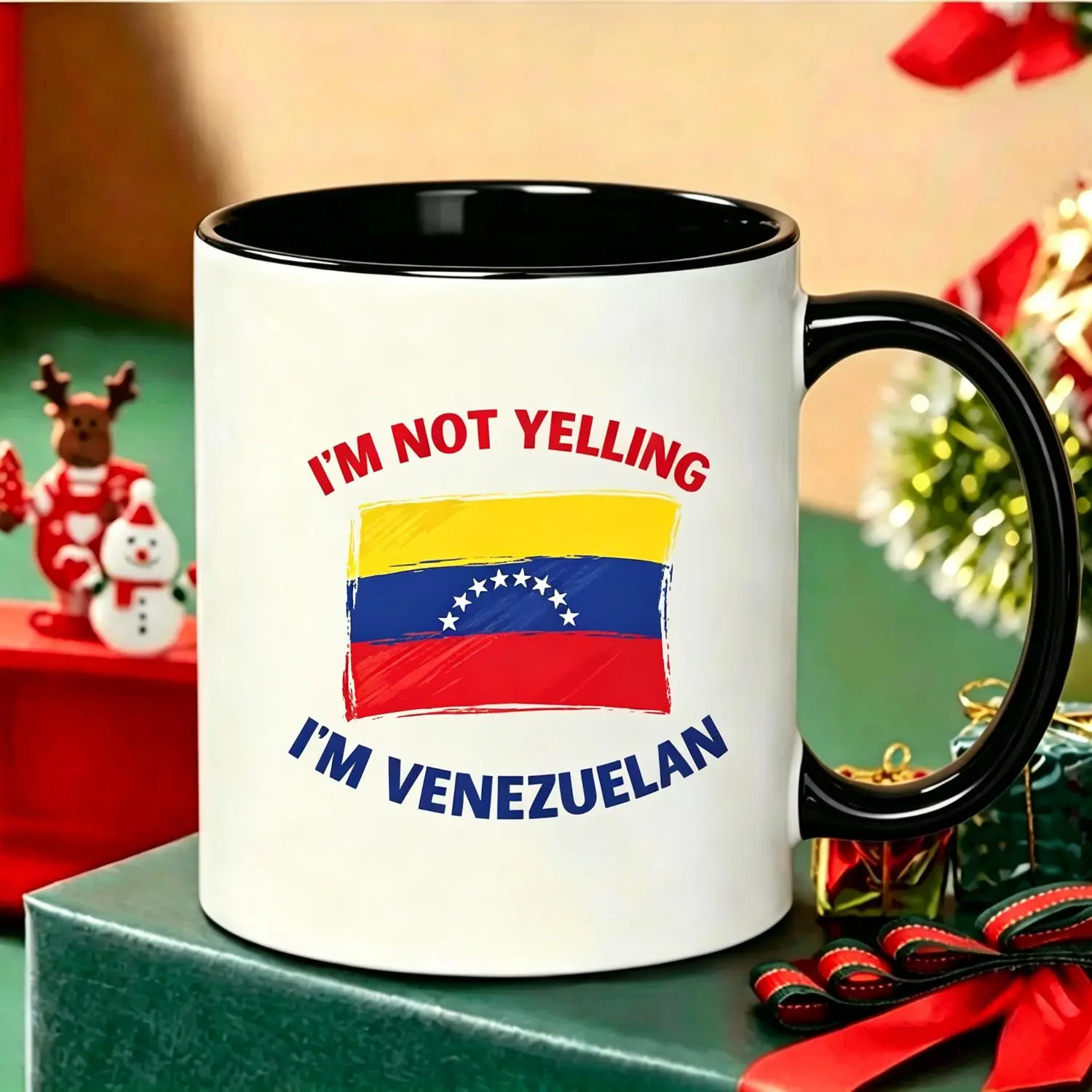 Venezuelan Flag Ceramic Mug Personalized Souvenir 11oz Insulated Stainless Steel Travel Mug Gift for Venezuelans Men Women Birthday Christmas