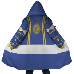 Blue Ranger Cloak Coat, Power Rangers Men's Women's Hooded Coat Cosplay, Fleece Jackets Coats, Gift For Men And Women