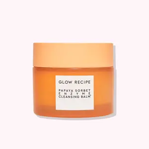 Glow Recipe Papaya Sorbet Enzyme Cleansing Balm, Makeup Remover, Exfoliating Cleanser, Hydrating Face Balm