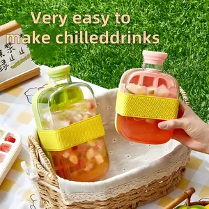 2-in-1 Ice Cube Trays & Cups - Flexible Silicone Molds, Holiday Gift Souvenir for Beer & Outdoor Fun