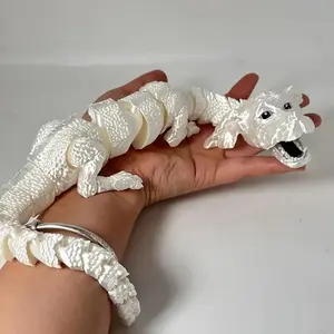 Creative 3D Printed Home Decor Dragon Statue, Lucky Dog Dragon Model, Perfect for Room Decoration, Unique Wall Art Piece