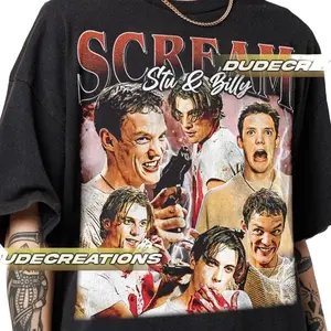 Limited Stu Macher and Billy Loomis Vintage T-Shirt, Scream Movie Shirt, Halloween Shirt, Horror Movie Shirt, Gift For Woman and Man Unisex T-Shirt