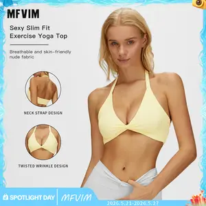 MFVIM Women's Solid Color Sporty Cami Top - Breathable, Comfortable Sleeveless Yoga Sports Vest for Yoga Gym Activewear, Fitness Activewear, All-Season Workout Use