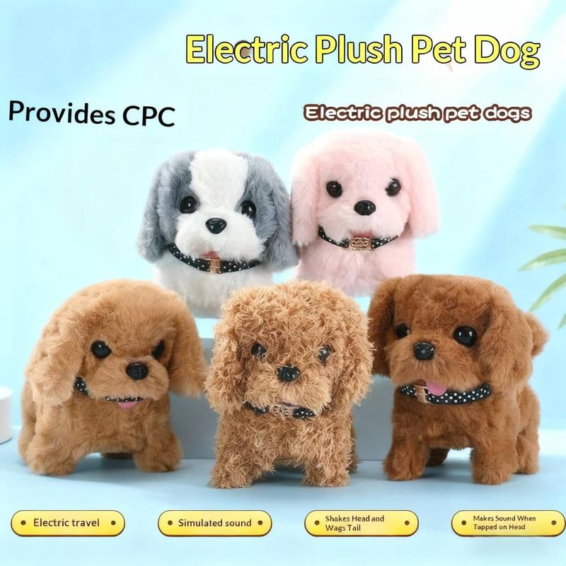 New Realistic Robotic Dog Plush Toy – Interactive Puppy That Walks, Barks & Wags Tail, Adorable Smart Pet Toy for Kids & All Ages, Perfect Christmas Gift for Dog Lovers and Family Fun A good gift for Valentine's Day tail wagging