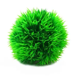 Artificial Aquarium Grass Ball Decorations – Green & Purple (Large)