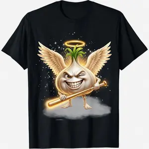 Men’s 100% Cotton Funny Graphic Tung Tung God Sahur Brainrot Meme T-Shirt Unisex
