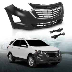Fit For 2018-2021 Chevrolet Equinox Front Bumper Cover Upper Lower Grille Kit