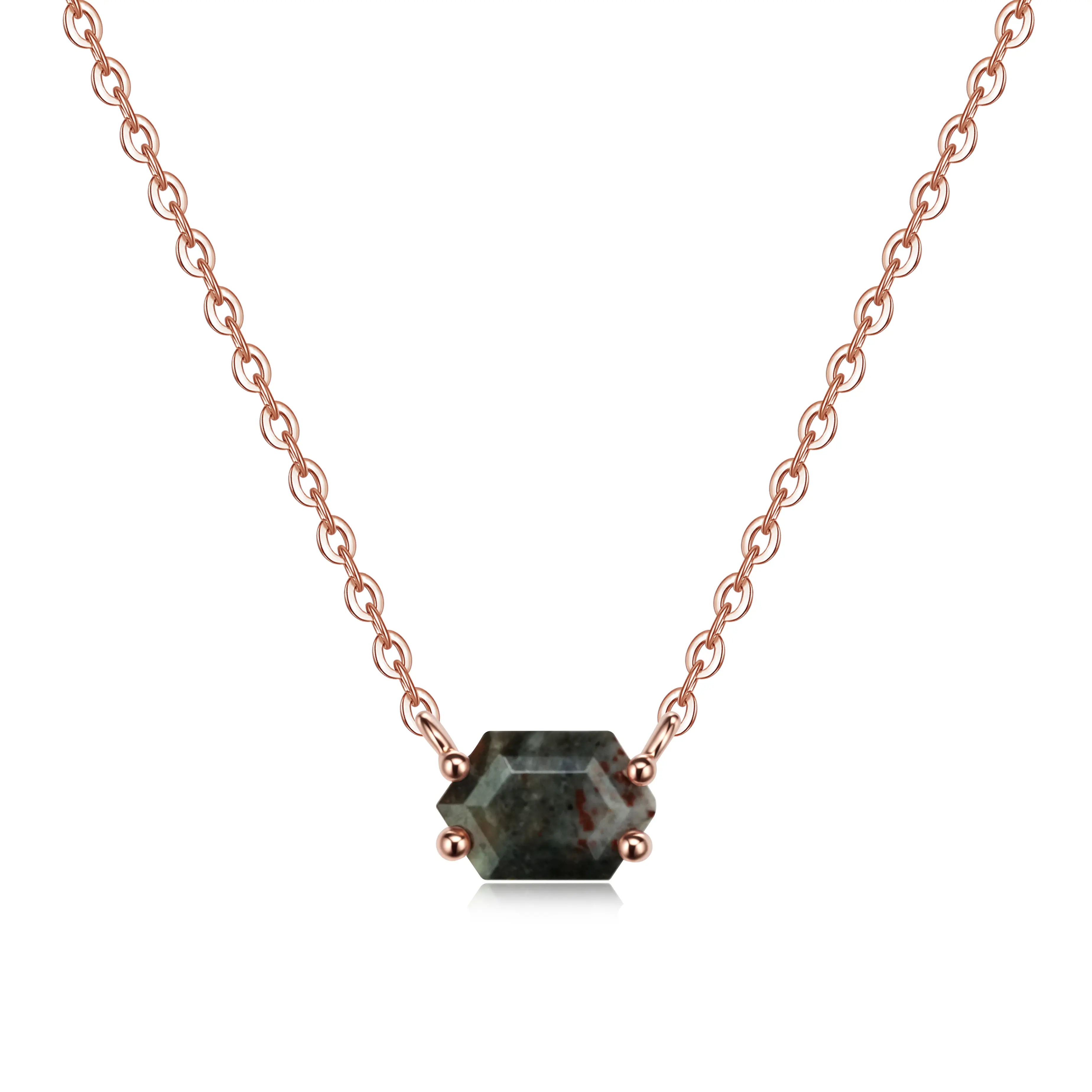Stellar Hexagon – Lunar Meteorite Necklace (NWA 16684)