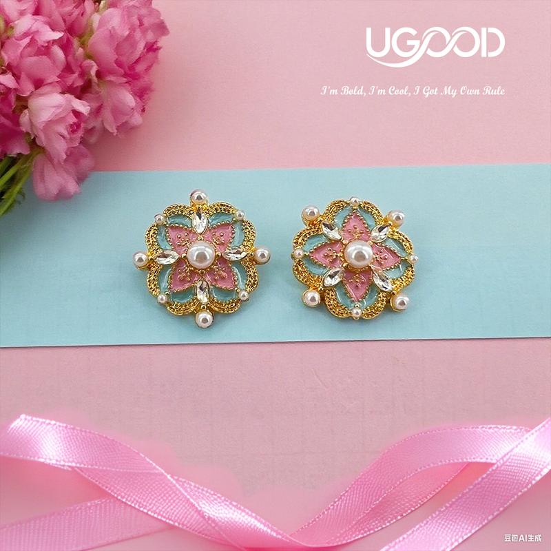 Enamel de UGoods Earrings, Beautiful Enamel Earring Designed with Love Amplifies Statement and Aesthetics for Business Working Occasions, Uplifts your Work Chic and Confidence