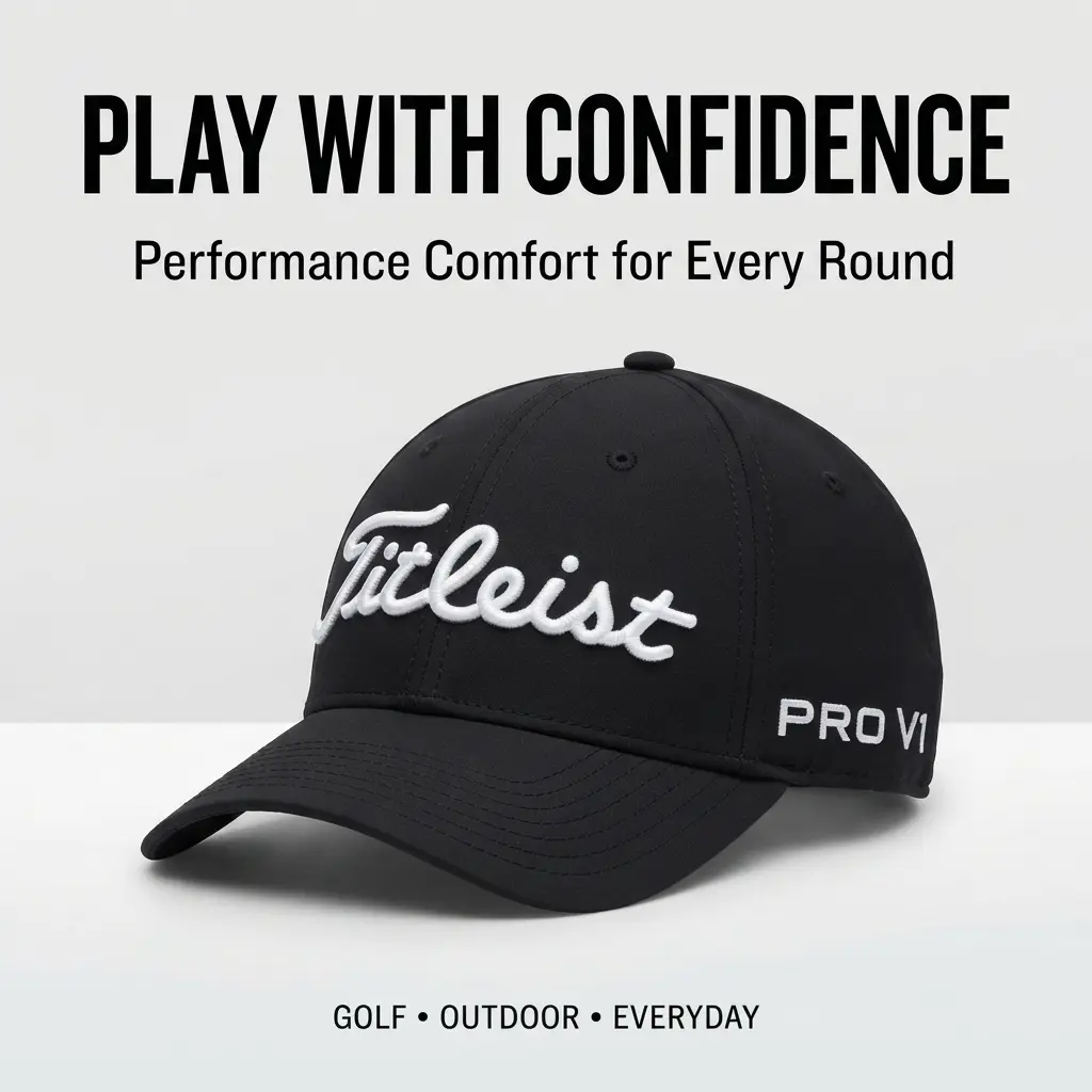 Titleist Tour Performance Prior Generation Golf Hat - Men's & Women's Lightweight Stretch Sports Cap with Structured Front Panel, Curved Bill, 50+ UPF Sun Protection for Golfing, Outdoor Activities, Everyday Wear