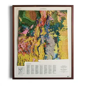 New Mexico 1965 3D Raised Relief Map – Textured Wall Art & Retro Travel Map for Home Decor and Geography Education
