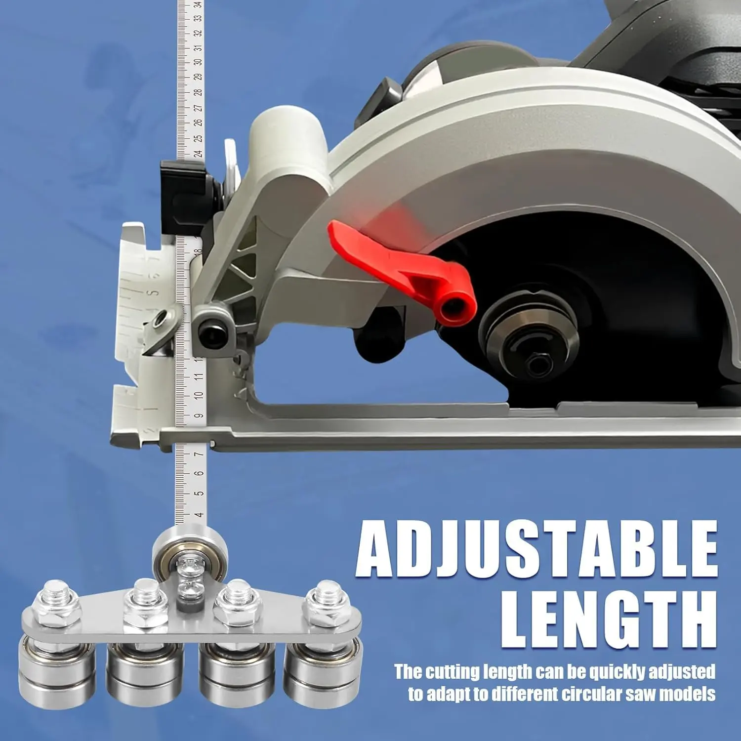 Circular Saw-guide Rails, Positioning Calipers for Precise Measurement Adjustable Stainless Steel Precisions Cutting Guide for Circular-saw Furniture Making Easy Wood Cutting Tool