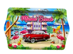 Metal plate Decorative Remote Side Table Miami Beach Decoration Tray