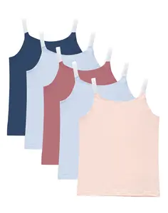 Hanes Originals Girls' Cami, 5-Pack, Cotton-Stretch Tank Top, Moisture-Wicking, Assorted S Hanes Originals Girls' Cami, 5-Pack, Cotton-Stretch Tank Top, Moisture-Wicking, Assorted S