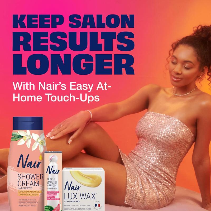 Nair Glide On Hair Removal Cream, Arm, Leg, and Bikini Hair Remover, Depilatory Cream, 3.3 Oz Stick