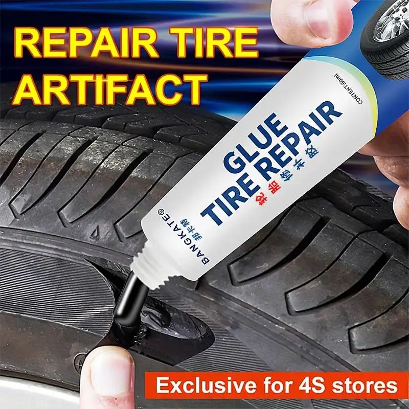 Rapid Tire Repair Glue, Tire Sealant, Tyre Sealant, Quick Durable Fix for Cars & Bikes, Universal Fit, Effortless Application, Complimentary Tools Included