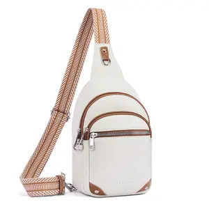 Lexiyat Anti Theft Crossbody Bags for Women Travel Chest Sling Bag Leather RFID Purse Fanny Pack