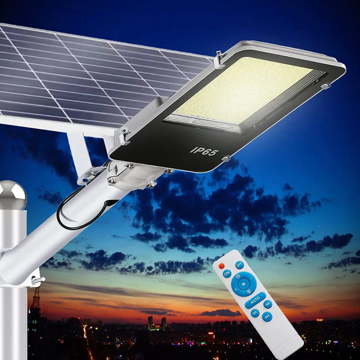 7000W Commercial Solar Street Light Outdoor 135000 Lumens Dusk to Dawn Solar with Remote Control