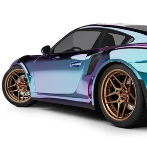 Vicrez Vinyl Car Wrap Film vzv10677 Chrome Iris Blue Purple