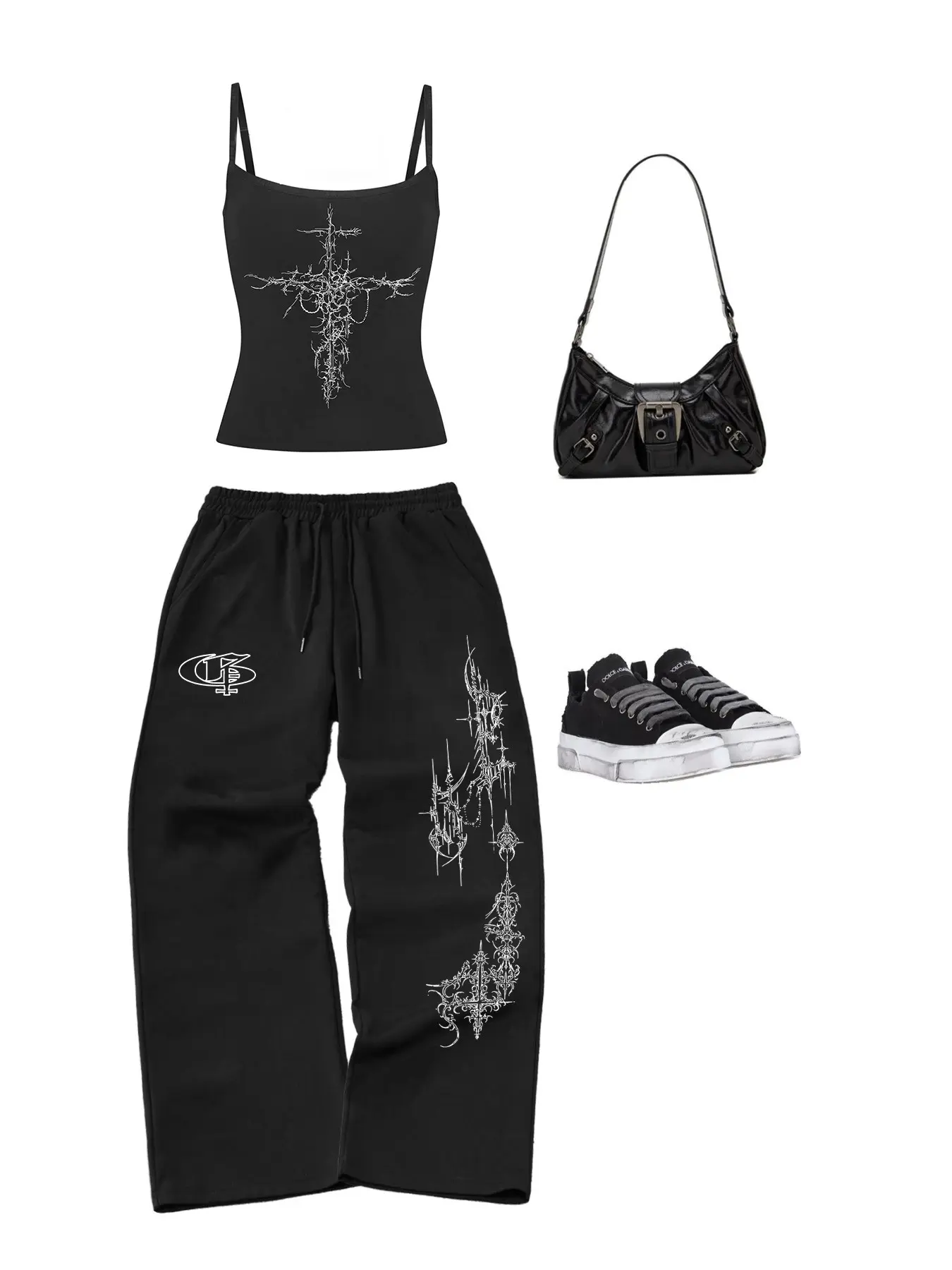 Women's Summer Slim Fit Tank Top + Loose Long Pants Set, Fashion Letter Print, Soft Comfortable, Ideal for Home and Outdoor, Cozy Set, Summer Clothing Set