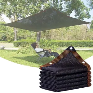 70%-90% Black Shade Cloth, 5FT 10FT 20FT 30FT 40FT 50FT Garden Sun Shade Netting, Resistant Shade Mesh Tarp with Grommets, Patio Privacy Cloth