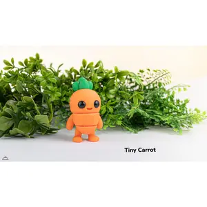 Tiny Carrot Figurine - Vibrant Orange Color, Playful Design, Perfect for Easter-Themed Décor, Ideal for Holiday Display or Desk Decor