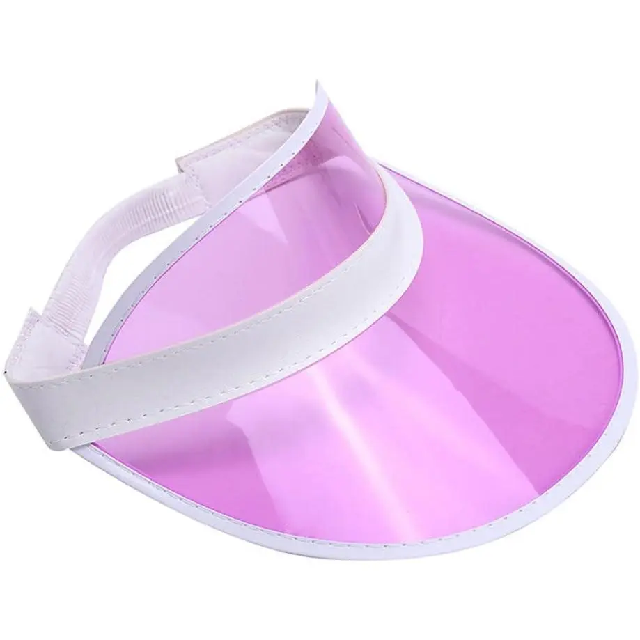 Retro Colorful Plastic Sun Visor Hat, Tourist   Dealer Costume, Tennis Golf Visor for Women