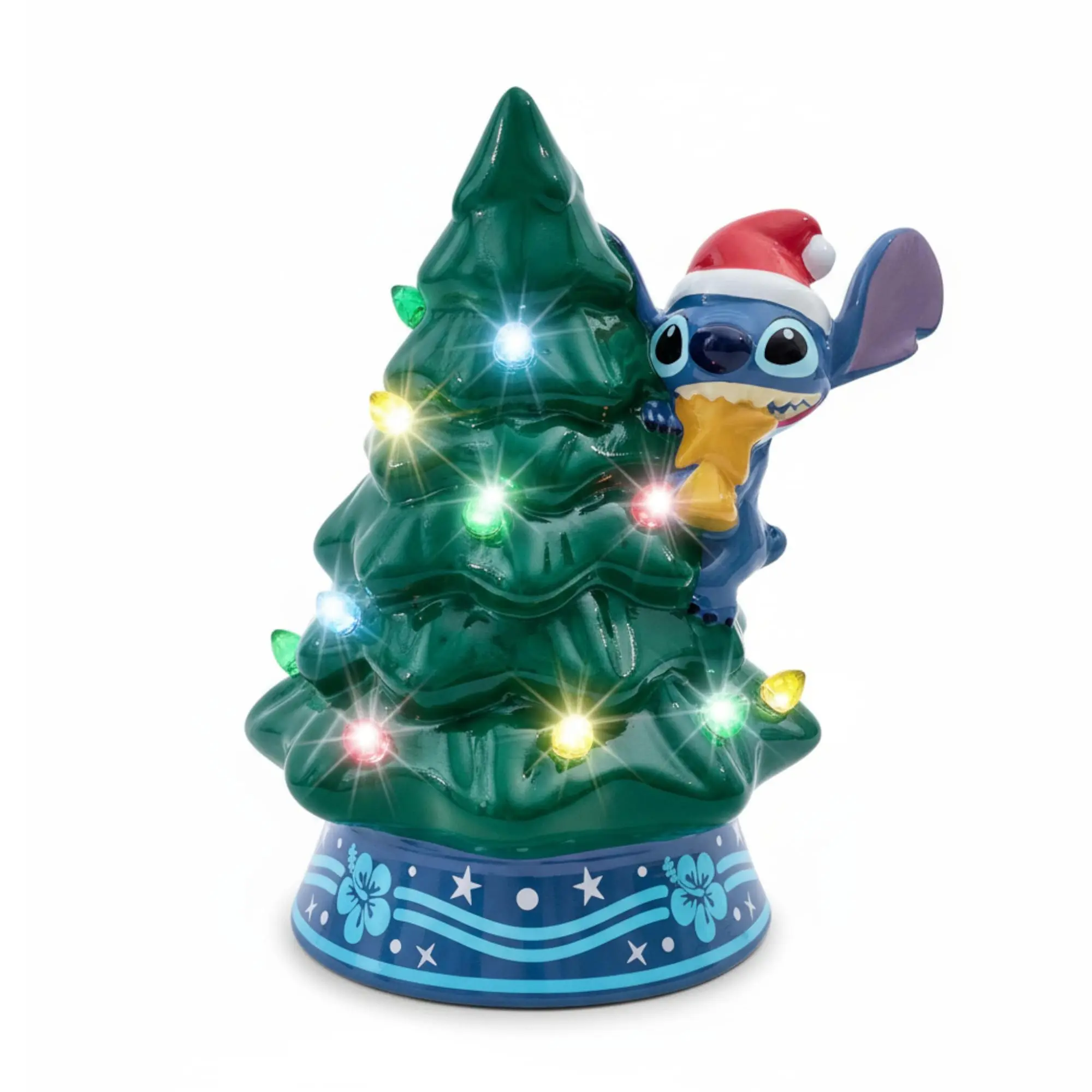 Disney Lilo & Stitch Light-Up Ceramic Christmas Tree | 6 Inches Tall Disney Lilo & Stitch Light-Up Ceramic Christmas Tree | 6 Inches Tall