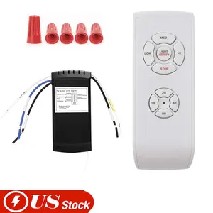 Universal Ceiling Fan Lamp Remote Control Receiver Kit, Wireless Timing Function, 15M Control Range