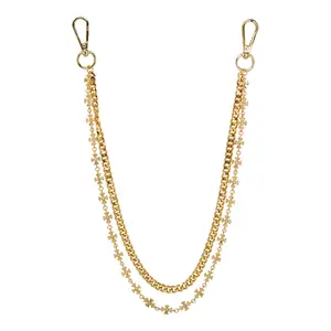 Cuban Cross Double Layer Pant Chain – Black / Gold / Silver Tone