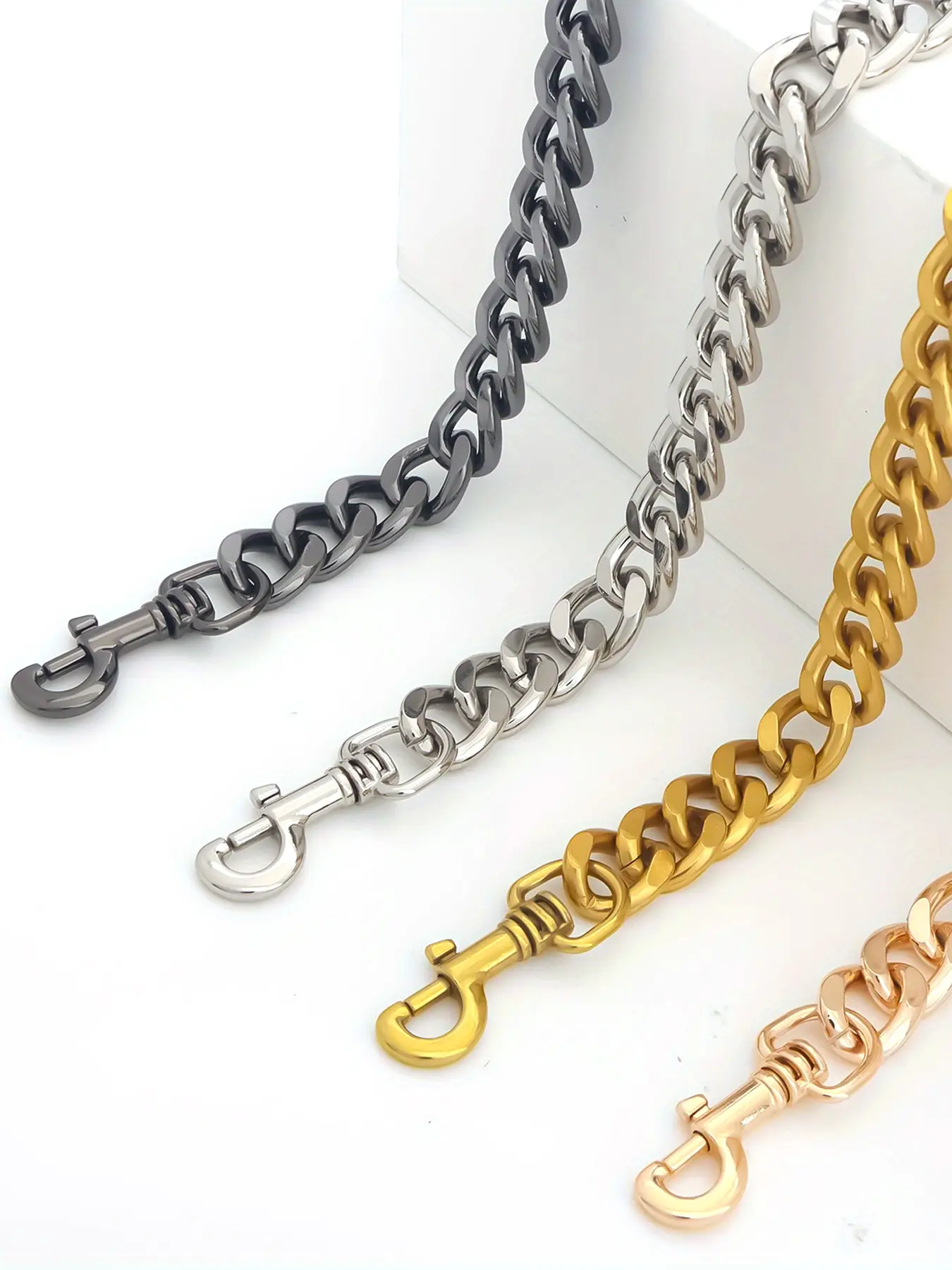 Thick Purse Chain Replacement Women Bag Handles Shoulder Strap DIY Bag Part Accessories Purse Extender Chain Classic Chain Wallet Chain Bag Chains Accessories For Bags