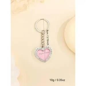 Elegant Rhinestone Decorated Heart Shaped Keychain, Cute Keychain for Women & Girls, Fashion Accessories for Daily Use, Trendy All-match & Exquisite Keychain for Birthday Gift, Valentine's Day, Gift, Keychain for Bags