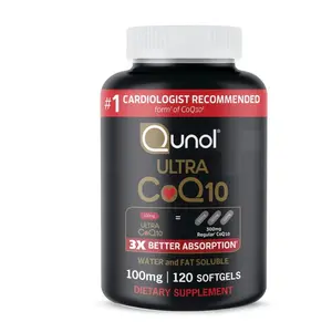 Qunol Ultra CoQ10 CoEnzyme Q10 for Heart Health and Energy Production Dietary Supplement Softgels, 100 mg, 120 Count
