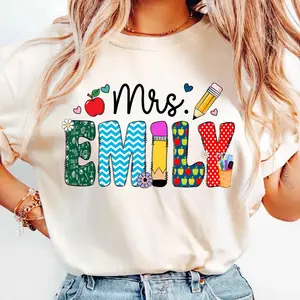 Custom Teacher Shirt Name , Teacher Gifts Personalized,  Appreciation Gifts, Back to School