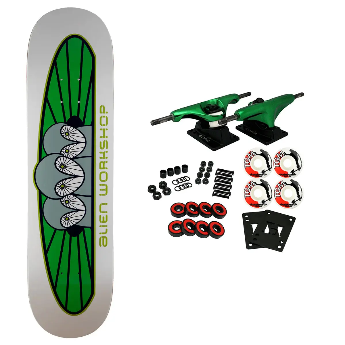 Alien Workshop Skateboard Complete Owliad White 8.25" x 32.25"