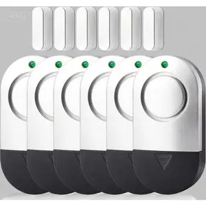 Home Security Alarm, 120DB Loud Alert for Doors and Windows, Reusable Wireless Entry Chime, Easy Installation No Tools, Anti-Theft Sensor for Store and House Protection adjustable  door  hinge glass door lock door sweep