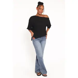Ardena Boucle Knit Top - Black