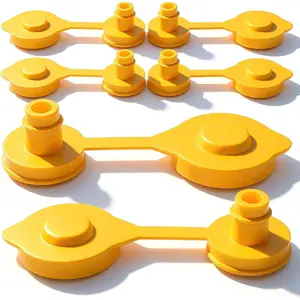 6PCS Gas Can Vent Cap, Gas Can Vent Plug plastic Gas Can Vent Caps for Most of Cans Old Style Water Gas Jug, Gas Can Gallon Vents, Fuel Can Vent Cap(Yellow)