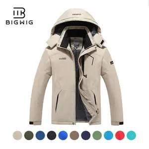 Men's Waterproof Ski Snow Jacket 【Plus Size,M-6XL】Mountain Rain Jackets Fleece Outwear With Muti Pockets Winter Coat Outdoor Clothing Windbreaker fits