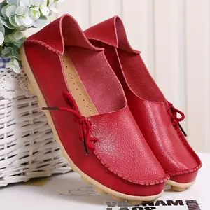 2025 New Trendy Women's Slip-On Loafers - Breathable, Comfortable Casual Shoes for Nurses and Moms, Easy Wear, Round Toe, PU Cover, All-Season Compatible