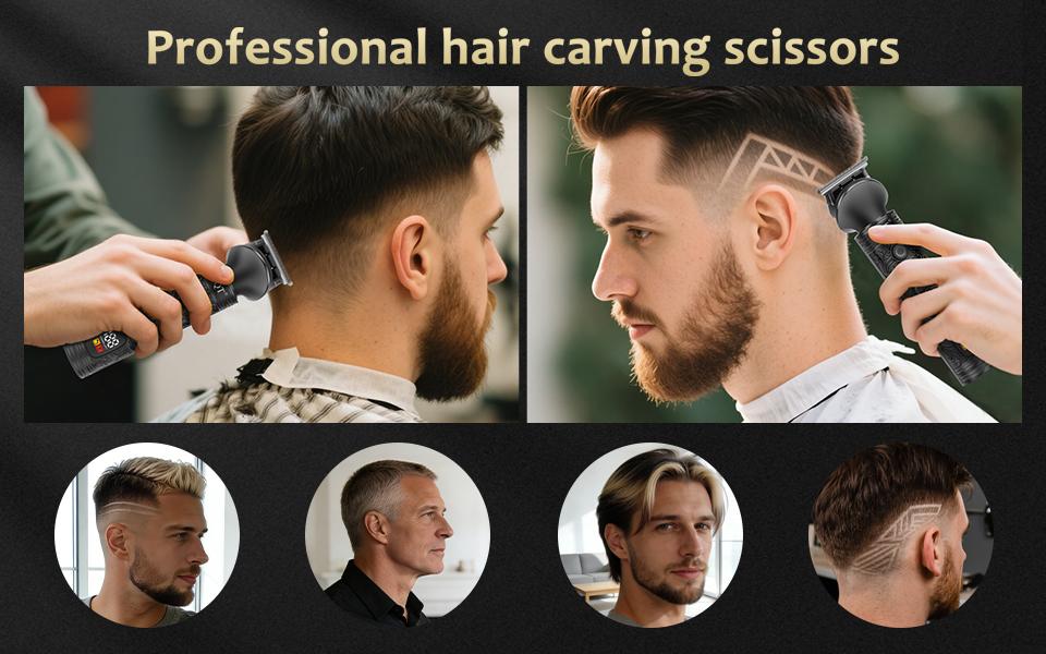 LQT Professional 10-in-1 Men's Grooming Kit, Vintage Hair Trimmer & Hair Clipper with Multiple Heads, LCD Display, Rechargeable All-in-One Barbershop Set