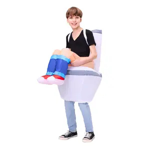 Large Size Costume for Kid Ride On Toilet Inflatable Costume