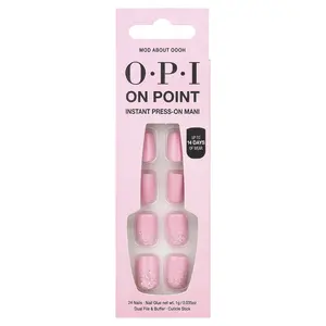 OPI On Point, Instant Press-On Mani, Short Length, Mod About Oooh, 27 Piece Kit