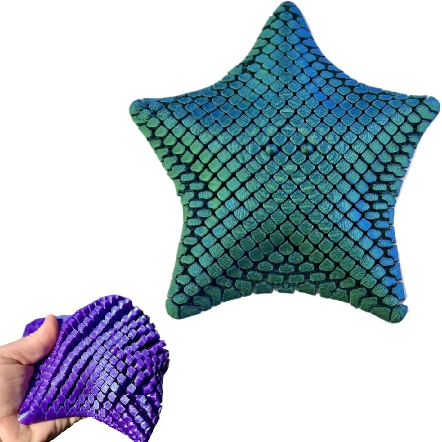Cute 3D Printed Soft Hinged Starfish Toy Stress Relief Fidgeting Desk Decoration, Stress Relieving Accessory, Unique Gift Idea, Flexible Creative Present