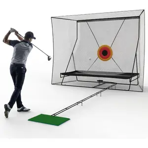 Golf Net, 10x8Ft Golf Practice Net with 11Ft Ball Return and Ball Blanket, Hitting Nets for Backyard Garage, Improve Chipping Putting Pitching, Gift for Men & Golfers