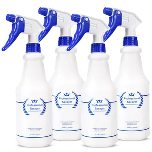 Plastic Spray Bottles, All-Purpose Durable Sprayer with Adjustable Nozzle for Cleaning, Planting, BBQ, and Pet Use, Leak Proof, Blue