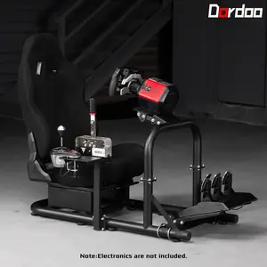 Dardoo Racing Simulator Cockpit Stand with Black Seat FitG920 G29(Wheel, Handbrake, Shifter & Pedals Not Included)