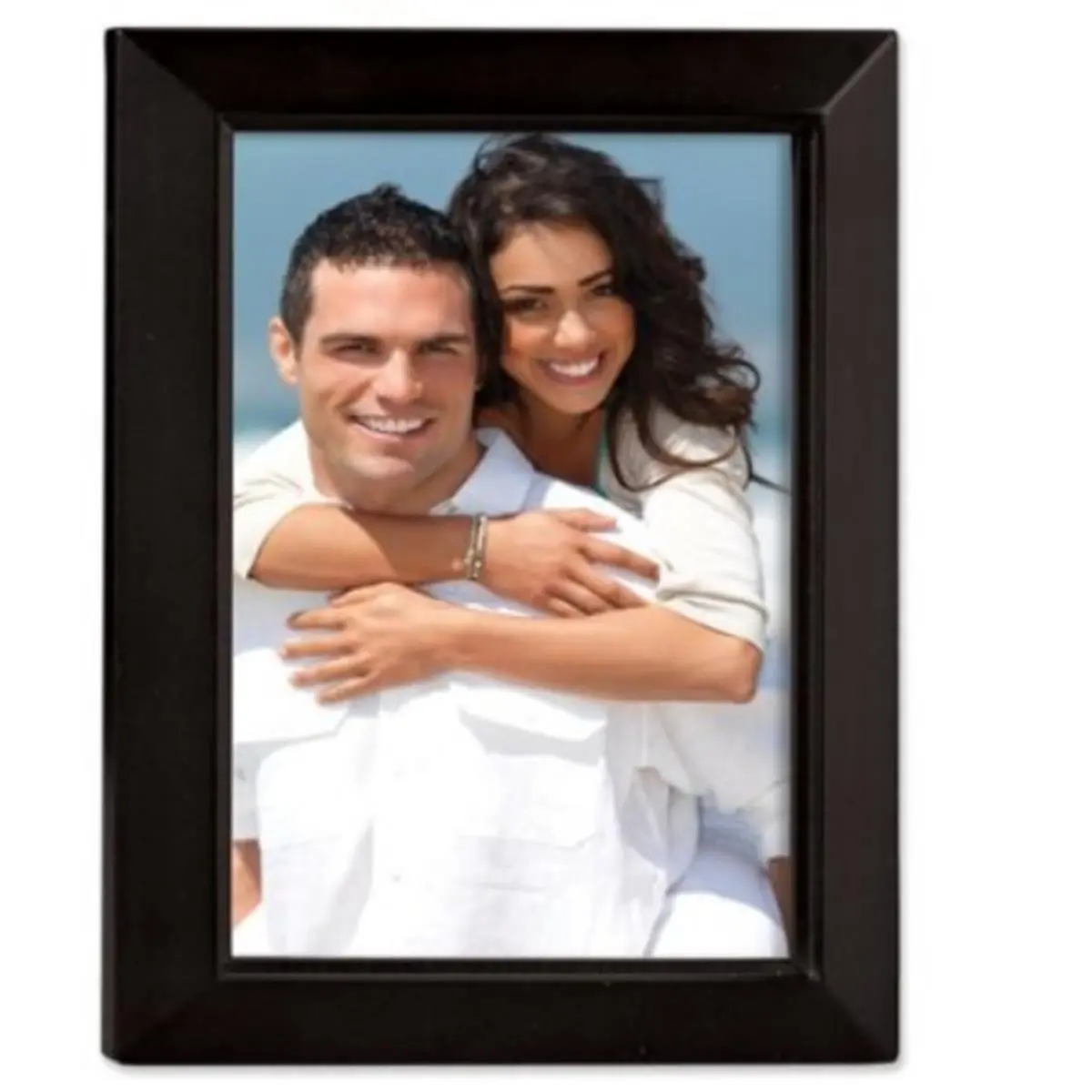 212 MAIN Estero Collection Hand-Finished Rectangular Wooden 8x10in Photo Display Frame - Black Picture Frame with Easel for Baby & Maternity Room Wall Decor