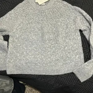 A New Day Brand Grey Super Soft Bling Sweater Size Medium for Cozy Comfort